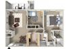 Sunrise Ridge 2 bedroom 2 bathroom apartments for rent floor plan Tucson, AZ